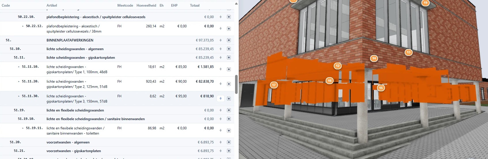 Modelcheck naast het 3D-model